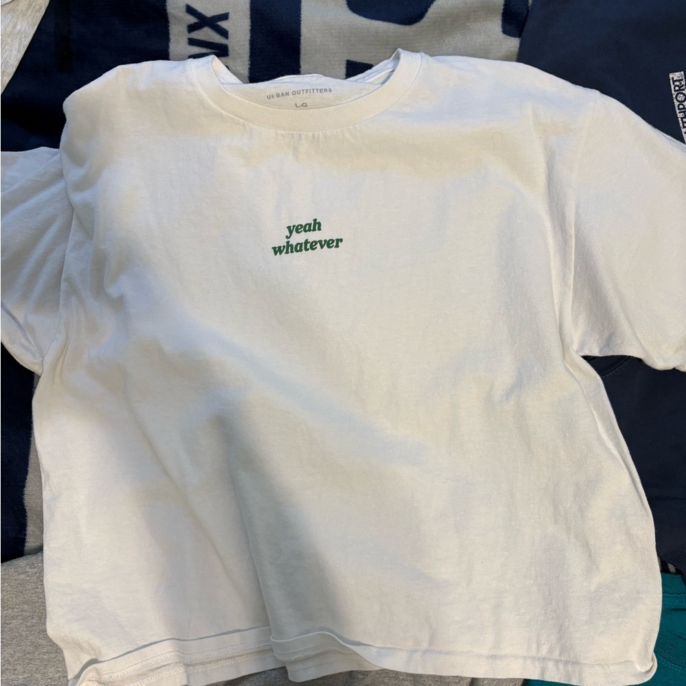 Urban Outfitters cropped White T-Shirt